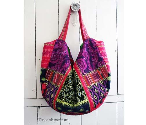 boho bag repurposed kantha tote